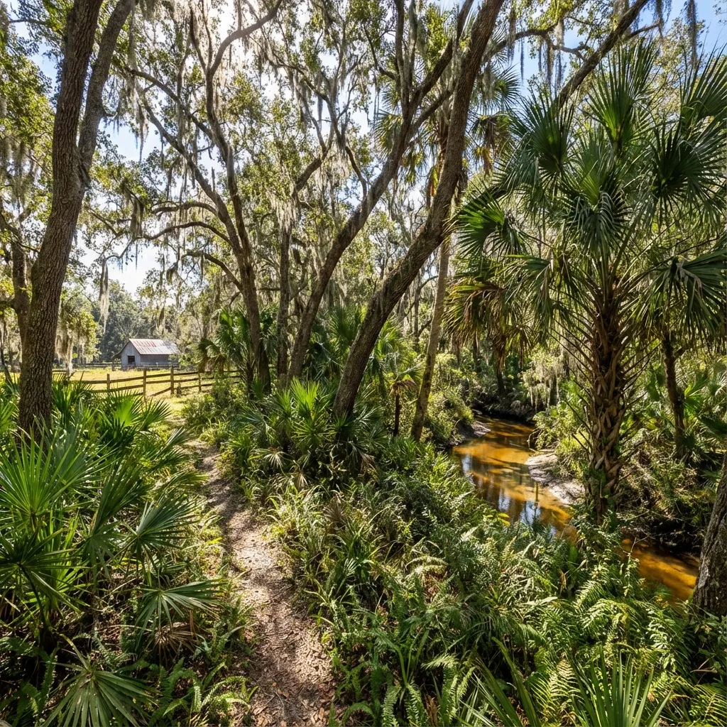 Land clearing equipment near Crystal River, Florida